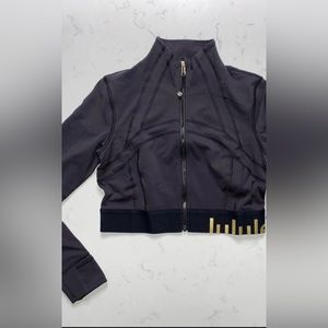 RARE special Edition Lululemon Define Jacket Cropped Gold Black SIZE 10